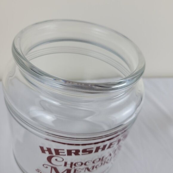 Vintage Hershey’s Chocolate Memories Sweets Treats 1895 Glass cookie jar Lid 90s - Picture 4 of 16